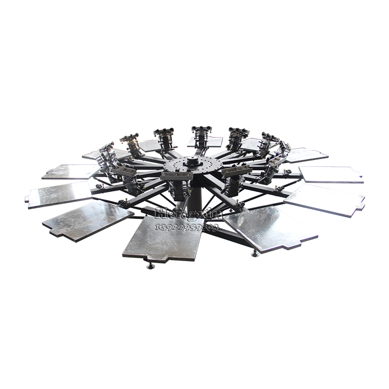 12 Colors Manual Screen Printing Press